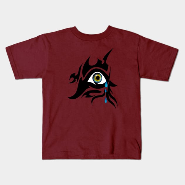 Tribal with Iris a Kids T-Shirt by AmandaRain